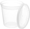 Clear Heavy Duty Plastic Deli Soup Containers with Lids BPA Free Food Storage