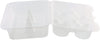 Clear Plastic 6 Compartment Muffin Containers - Disposable Cupcake Holder Boxes with Hinged Design
