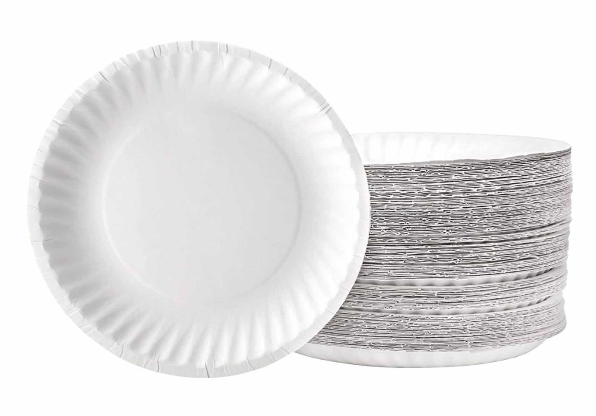 [700 COUNT] White Heavy Duty Disposable Paper Plates 9-Inch by EcoQuality -  Perfect for Parties, BBQ, Catering, Office, Event's, Pizza, Restaurants