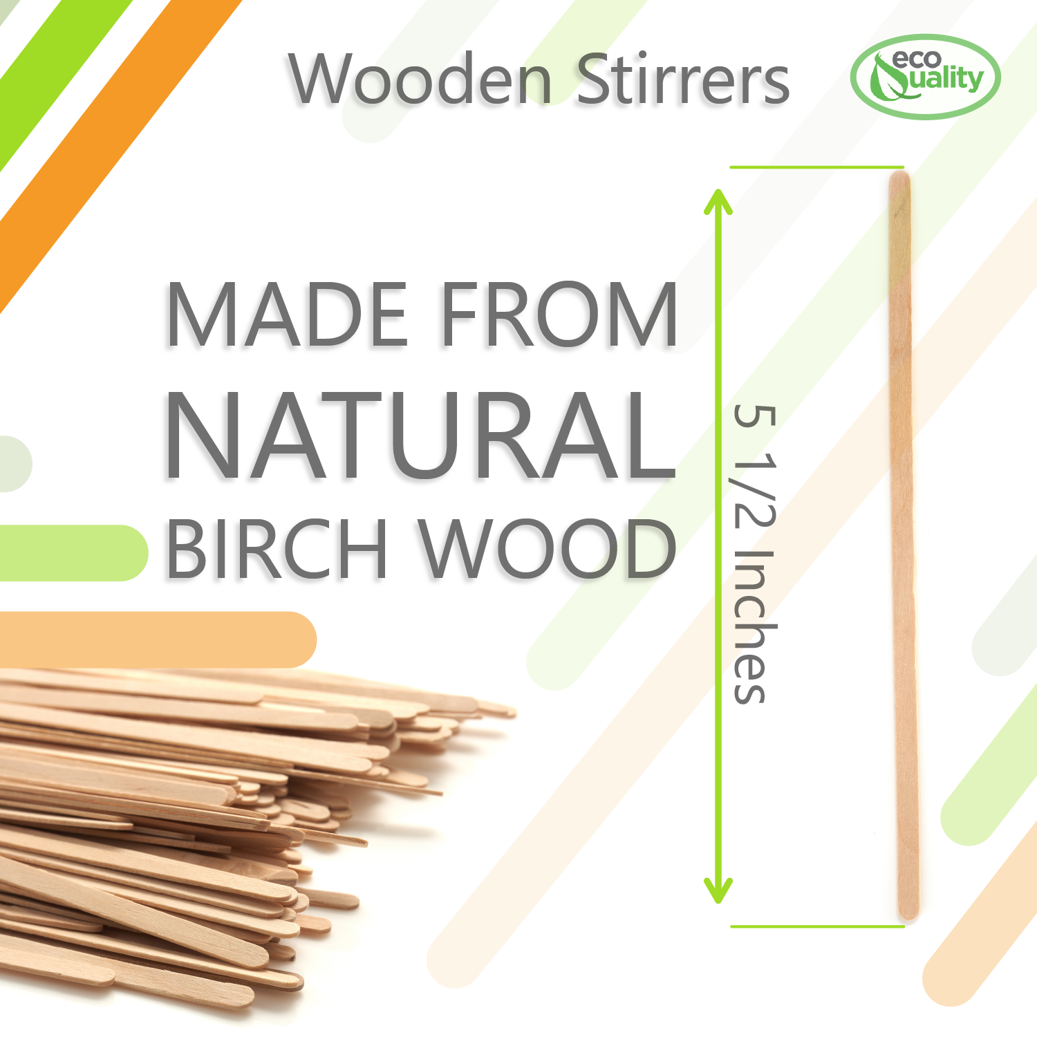 Wooden Coffee Stirrer Sticks 5.5 inch