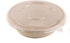 Clear Lids for 24oz, 29oz & 32oz Compostable Bowls Plastic Clear Lids for Natural Sugarcane Bagasse Bamboo Fibers Sturdy Compostable Eco Friendly Environmental Paper Plastic Bowls