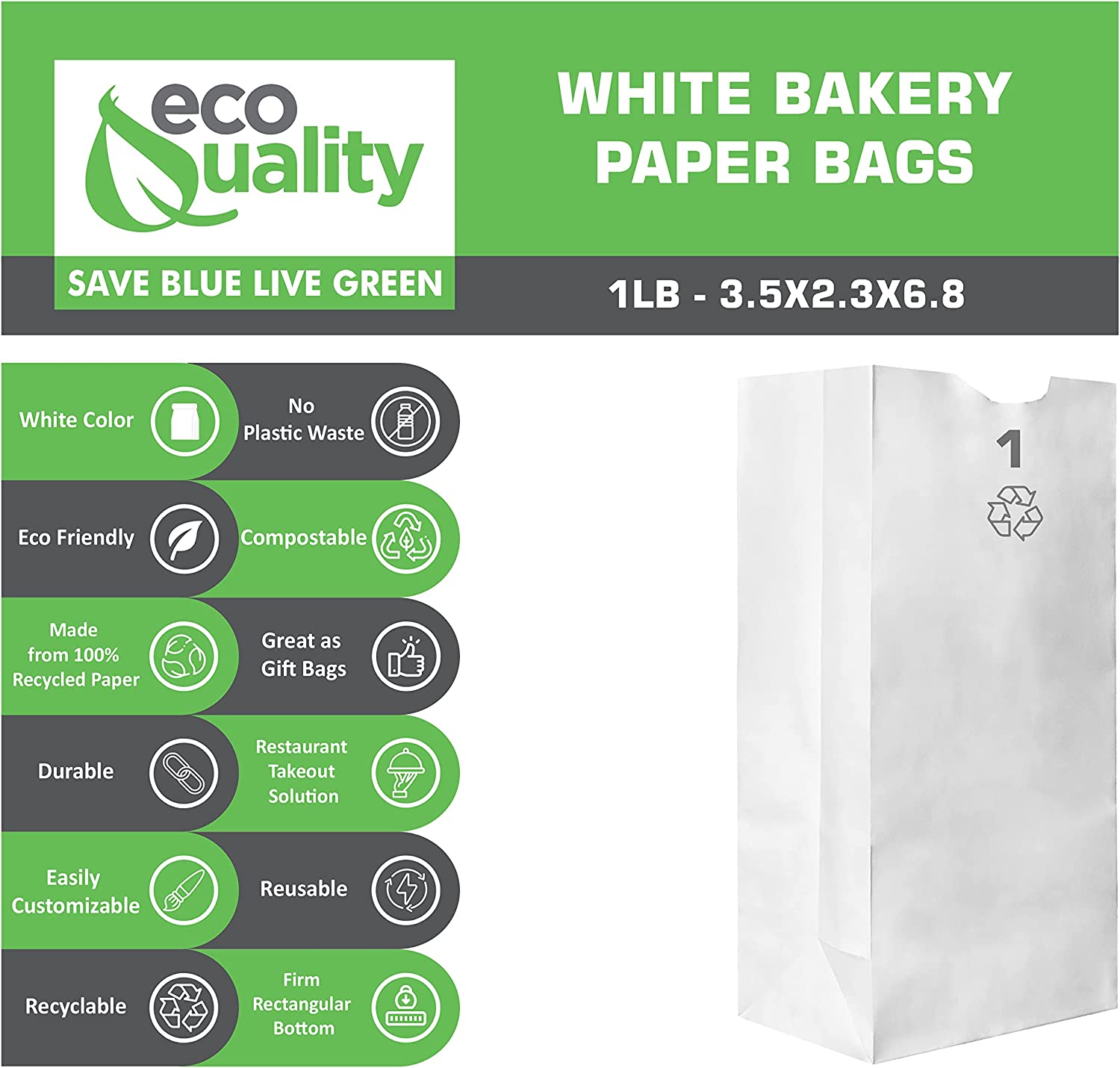 disposable bag White Paper Bags white Paper Shopping Bags foldable paper bag catering bags white kraft paper bag 1 pound candy bag snack bag gift bags DIY Bags arts and craft Sandwich Bag white paper bag party favor bag lunch bag togo bag takeout bag Restaurant supplies paper garbage bags Kraft Paper Bags kraft grocery bags Household Supplies
