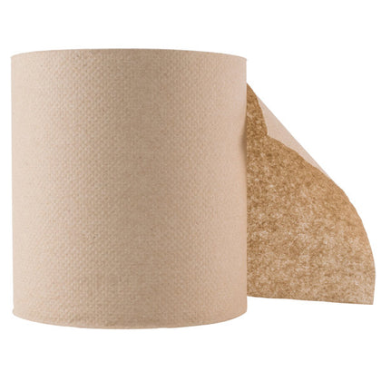 Natural Kraft Hardwound Paper Towel 600 Feet per Roll, Great for Restaurants, Offices, Bars, Industrial - Recyclable Paper Towels