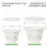 White Compostable Portion Cups with Lids, Biodegradable, Perfect for Disposable Sample Cups, TakeOut, Souffle, Salad Dressing, Condiments, Jello