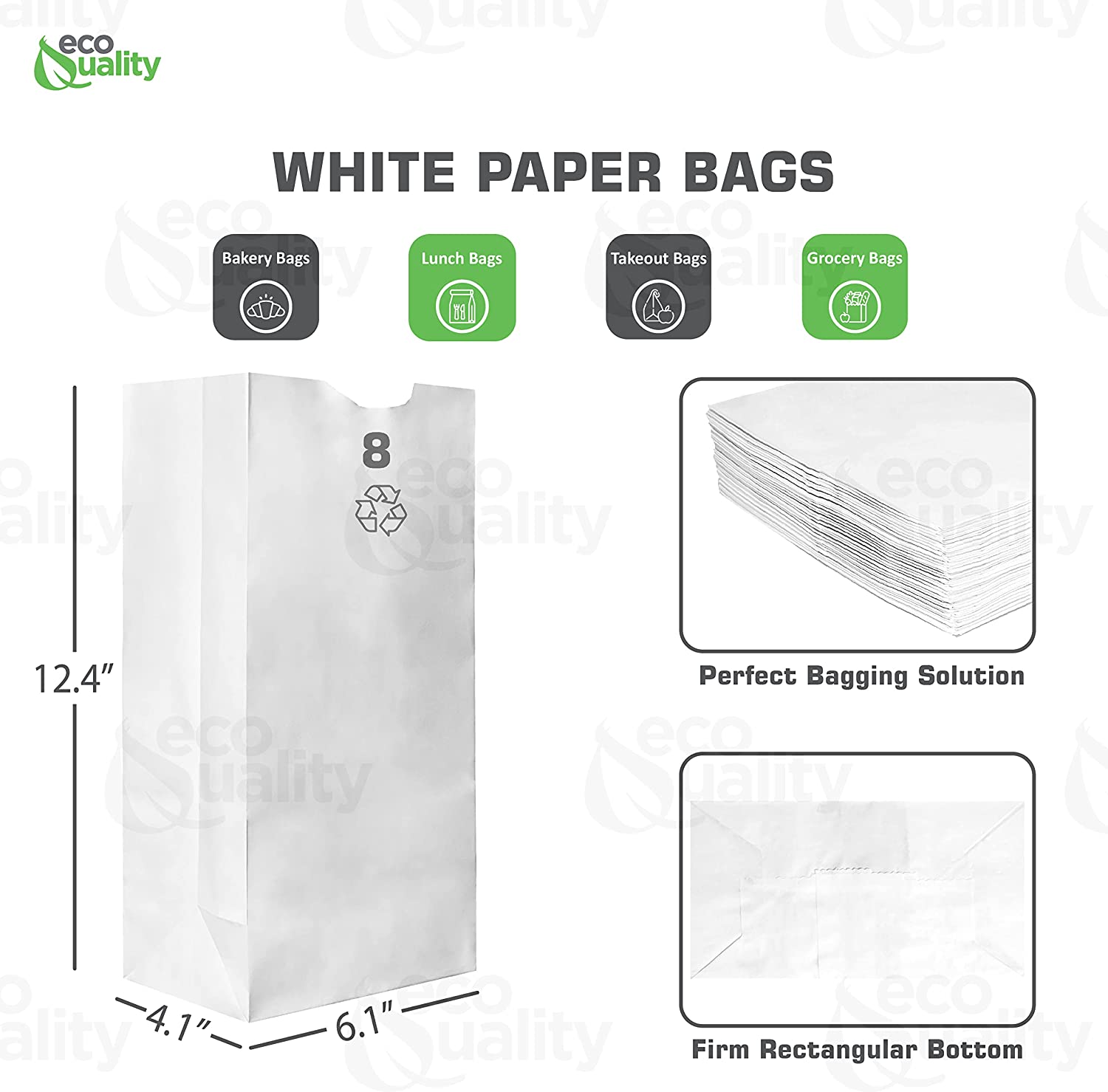 disposable bag White Paper Bags white Paper Shopping Bags foldable paper bag catering bags white kraft paper bag 1 pound candy bag snack bag gift bags DIY Bags arts and craft Sandwich Bag white paper bag party favor bag lunch bag togo bag takeout bag Restaurant supplies paper bakery bags Kraft Paper Bags kraft grocery bags supermarket Household Supplies hero bread tall long paper bag 8 pound