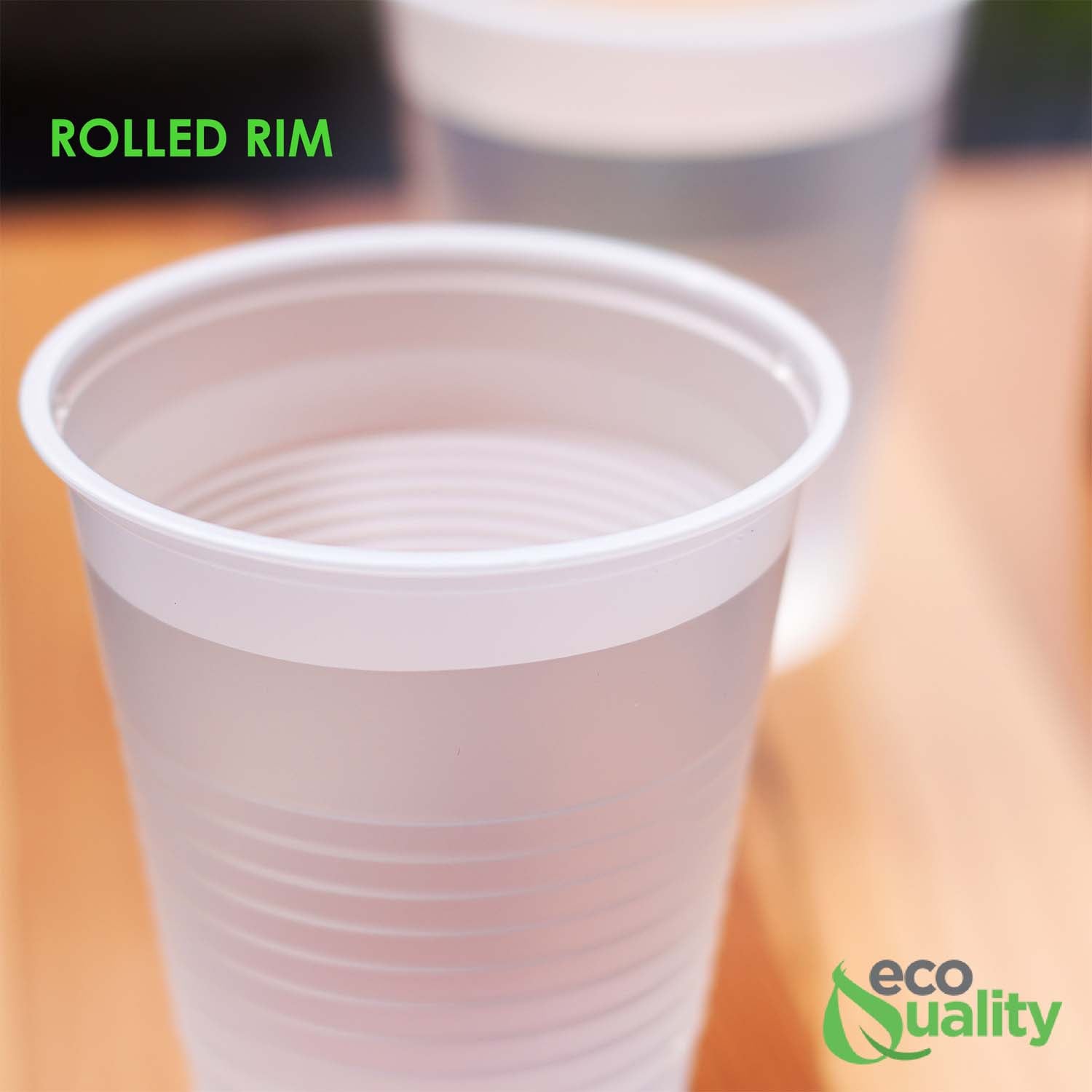 100] Translucent Plastic Cups - Disposable 7 ounce Cold Drink
