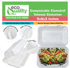 1 Compartment 9x6x3 Take Out To Go Box wax tree free Tree Free Stackable Square Hinged Clamshell Restaurants Parties Microwaveable Freezer Safe Heavy Duty Grease and Leak Resistant Proof Food Trucks Food Containers foam plastic alternative Ecofriendly Product Compostable Biodegradable Sugarcane Bagasse Clam Shell Take Out Containers carryout leftover mealprep burger box BPA Free economical
