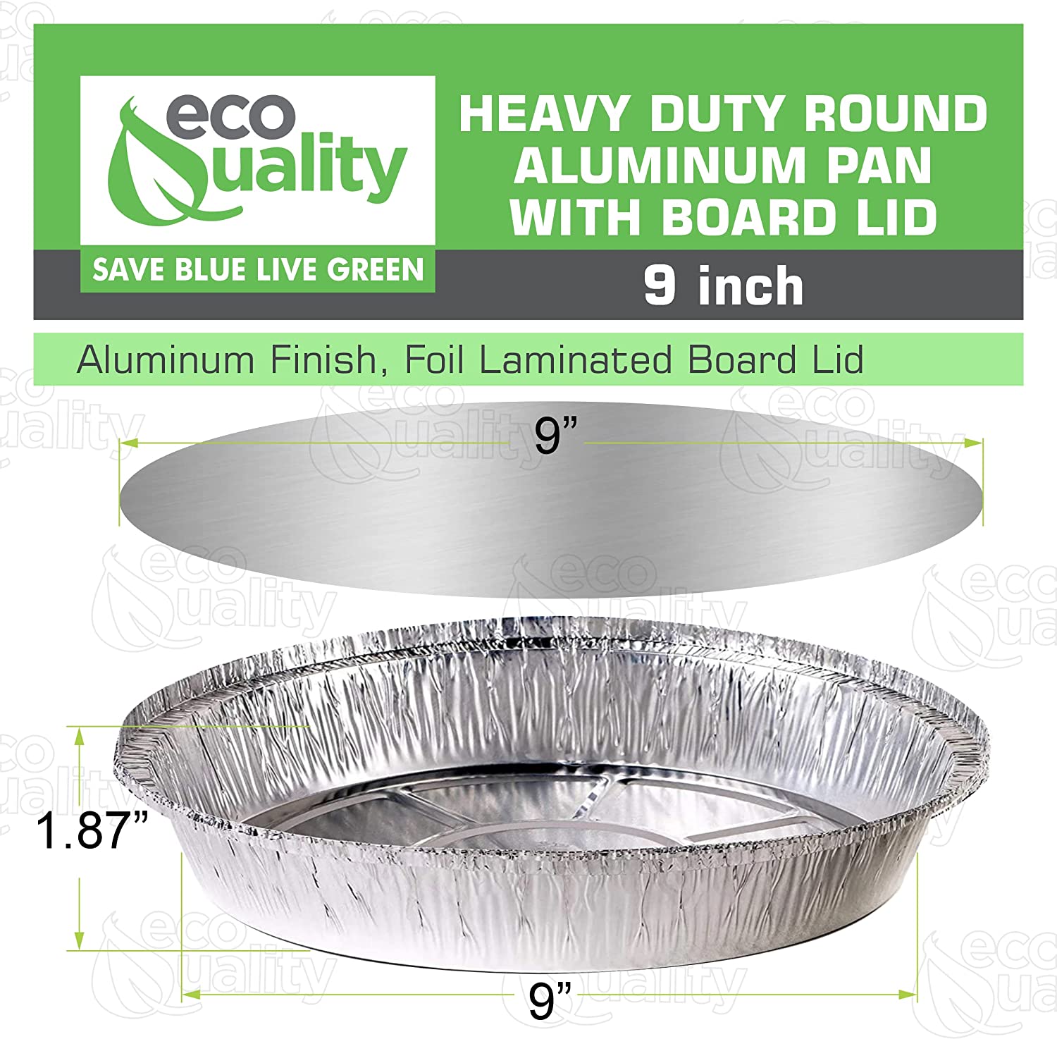 disposable with flat board lid Take out to go container tin stackable round leak proof serve Cold hot food Round Foil Aluminum Pan Restaurant Meal Prep Food Trucks Plastic High Quality Recyclable Aluminum hemmed edges silver heavy duty strong sturdy freezer safe reusable recyclable entrees appetizers sides desserts dinner lunch breakfast Container Caterers Buffet Baking Oven Cake Supplies affordable bulk economical commercial wholesale 9 inches diameter 44 fluid ounces oz
