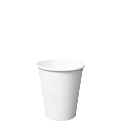 8oz Disposable White Paper Coffee Cups Hot & Cold