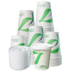8oz Disposable Compostable Biodegradable White Paper Coffee Cups with Flat Lids