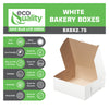 8 x 8 x 2.75 Inches  White Kraft Paperboard for Home or Retail  White Bakery Pastry Boxes  Restaurant Food Trucks Caterers take out sustainable  Recyclable for Pastries  Pies  Paper Cardboard  Gift Box  Ecofriendly  Cookies  Catering Restaurant Cafe Buffet Event Party  Cakes  Baby Shower  affordable bulk economical commercial wholesale