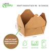 Disposable Paper Take Out Food Containers Paper Take Out no assembly container Microwave safe Leak Resistant Kraft Paperboard Food Tray Ecofriendly container Biodegradeable Compostable Food Containers kraft lunchbox restaurant supplies 