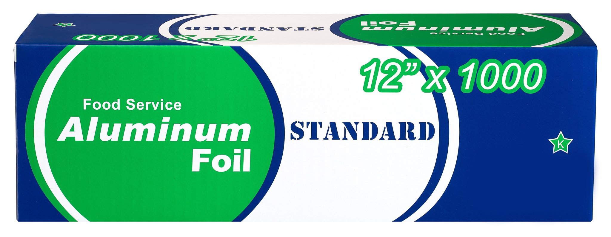 Aluminum Foil Food Service Roll with Sturdy Corrugated Cutter Box (12