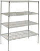 Chrome Plated Wire Shelf 4 Shelf Adjustable - Chrome Finished Heavy Duty Adjustable Shelf, Metal Organizers (Chrome, 14Wx24L)