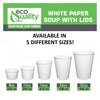 8oz Disposable White Paper Soup Containers  Ice Cream Yogurt Cups