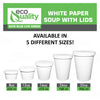 16oz Disposable White Paper Soup Containers Ice-Cream Paper Cup With Vented Lids