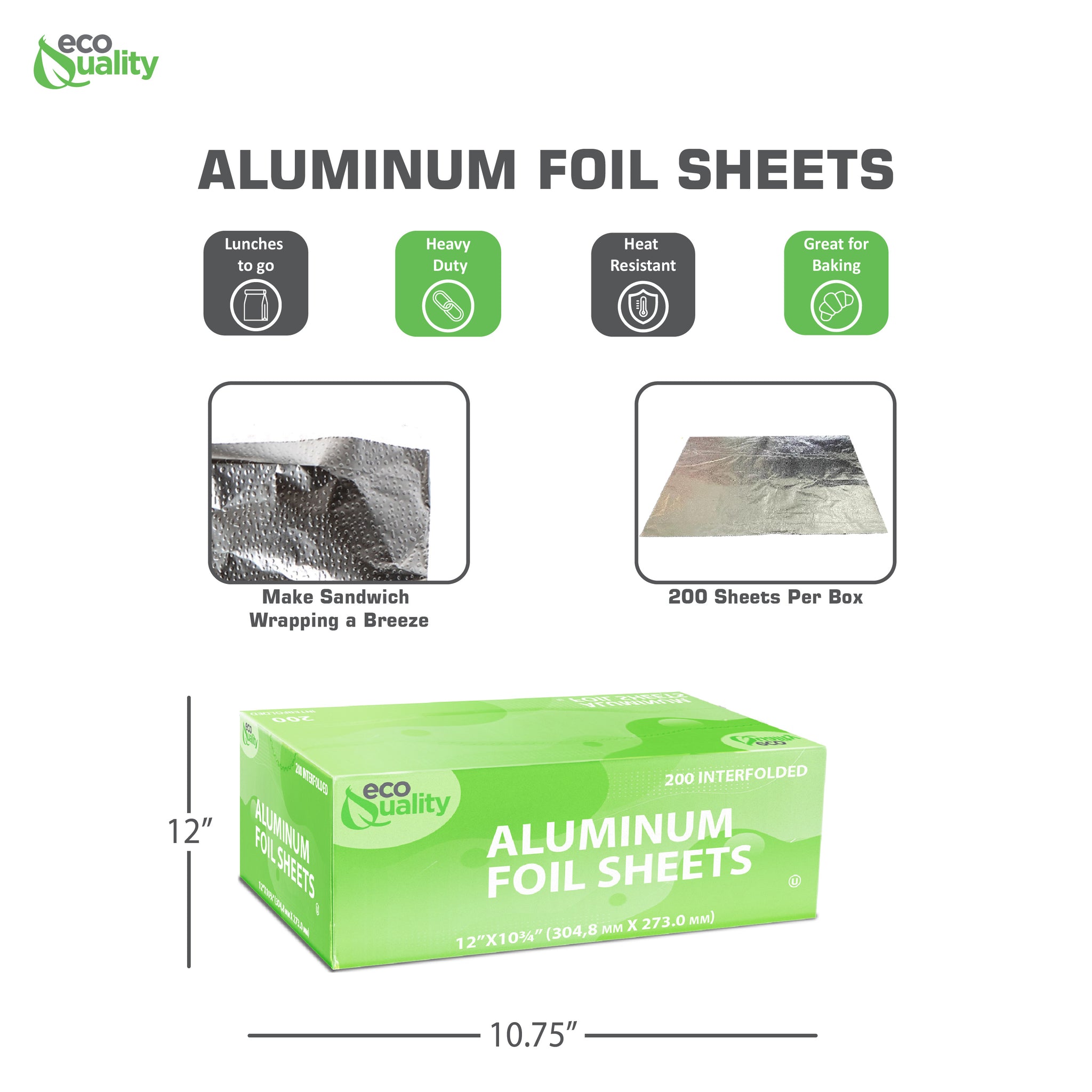 Choice 12 x 10 3/4 Food Service Interfolded Pop-Up Foil Sheets
