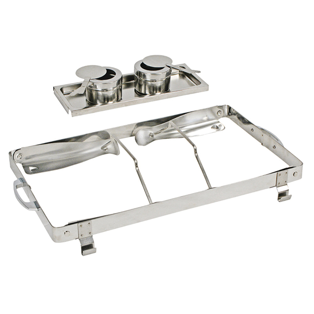 8 Quart Stainless Steel Full-Size Folding Stand Heavyweight Chafer