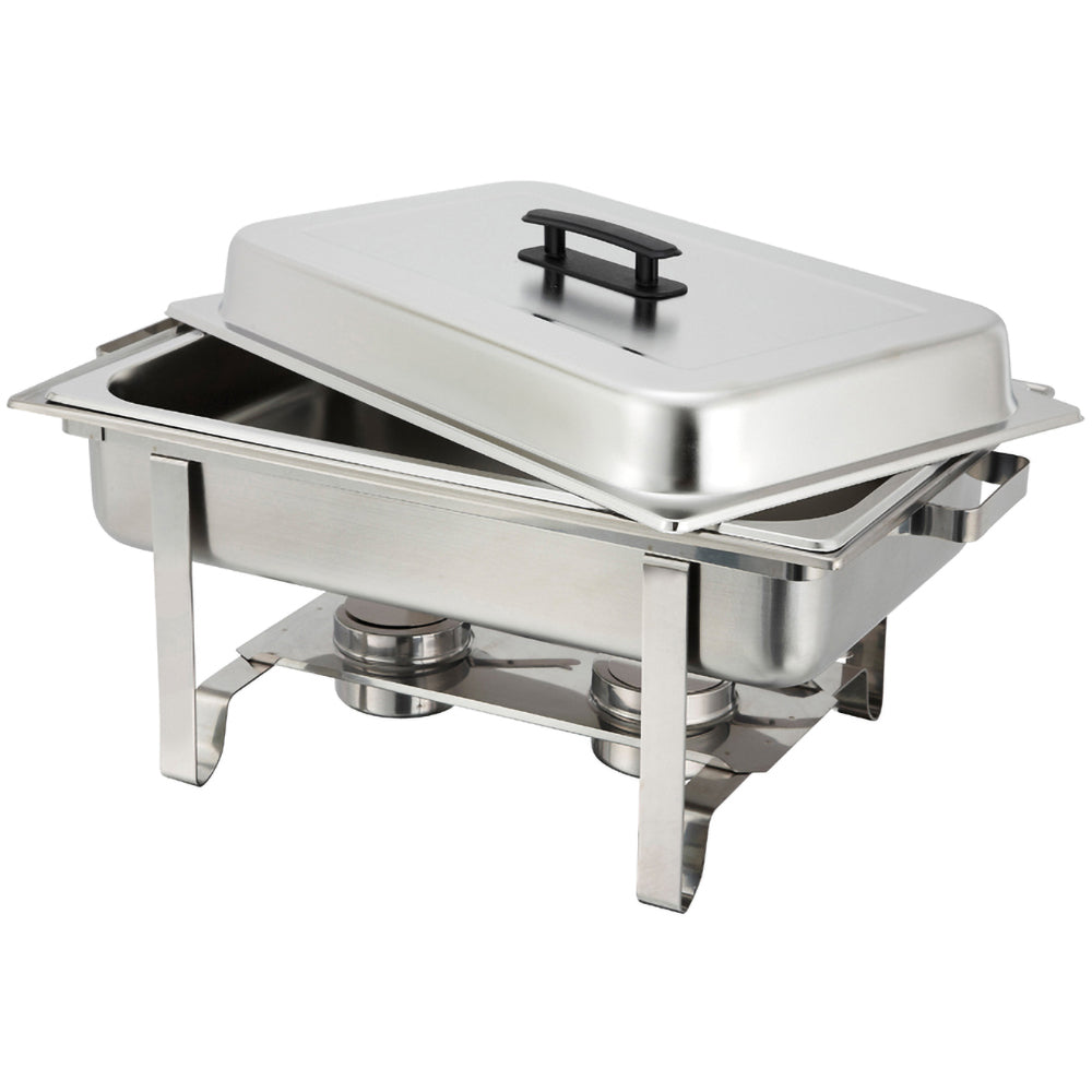 8 Quart Polished Stainless Steel Full-Size Chafer