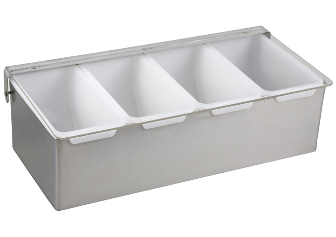 Condiment Holder, 4 Compartment, S/S Base