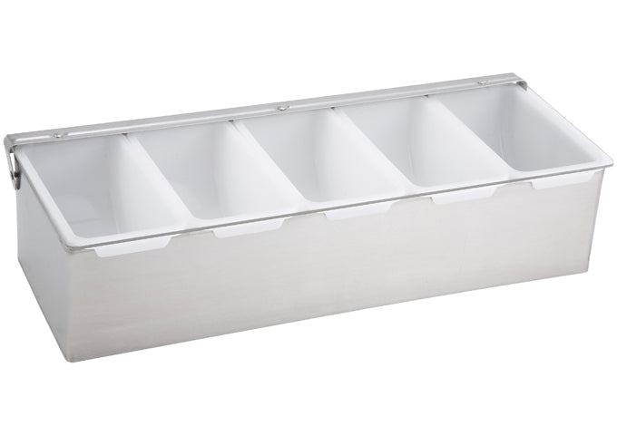 Condiment Holder, 5 Compartment, S/S Base