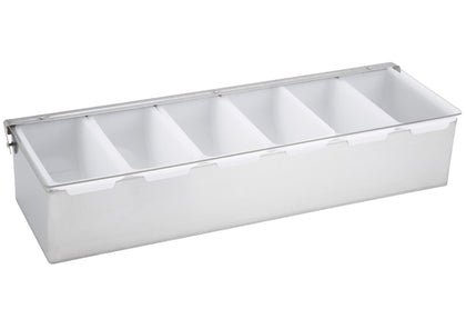 Condiment Holder, 6 Compartment, S/S Base