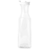 34oz Square Clear Plastic Pitcher with White Lid