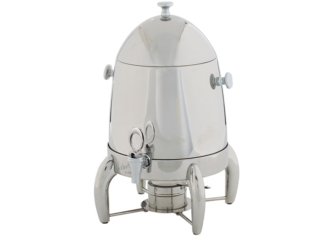 Coffee Chafer Urn with Gold Accents 3 Gallon Stainless Steel