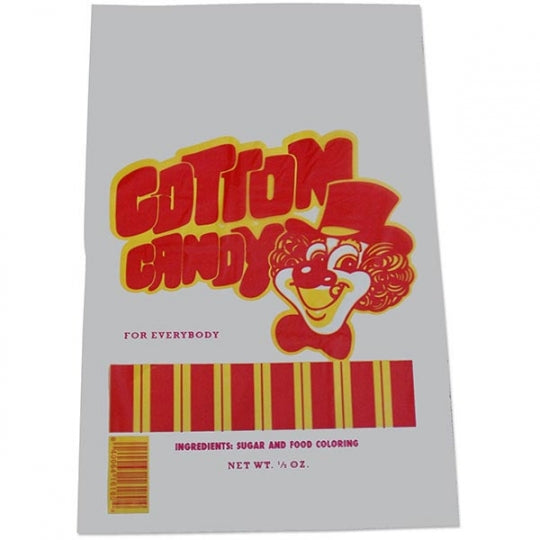 Cotton Candy Serving Bags 100 Per Pack
