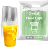 14oz Disposable Pet Clear Plastic Smoothie Cups with Sip Through Lids