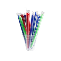 Straws Extra Wide, Bubble Tea Drinking Straws for Smoothies, Milkshakes, Slushies, Party Straws - Assorted Colors, Disposable Straws