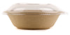 Compostable Round Disposable Bowls with Dome Lids or Flat Lids (32oz, 40oz)
