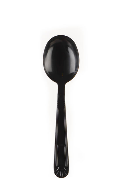 Disposable Plastic Heavy Weight Spoons Unwrapped
