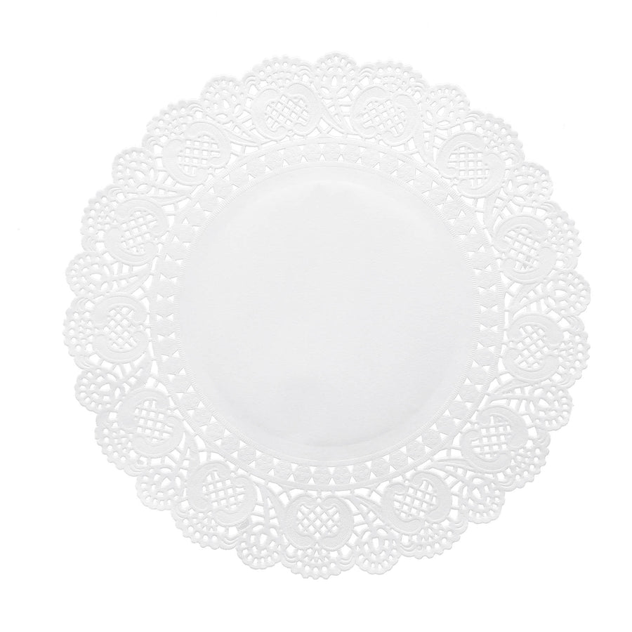 16 inch Round White Lace Paper Doilies  White Lace Placemats  Tableware  Table Setting  Table Decoration  Scrapbooking  Pastry Placemats  Paper Placemats  Lace Placemats  Lace Doilies  Gift Wrap  Food Presentation  Food Decoration  Disposable Placemats  Disposable Paper Placemats  Dessert Placemats  Classic Foodmat  Cake liner  Cake Cookies Placemat  Bakery Supplies  arts and craft