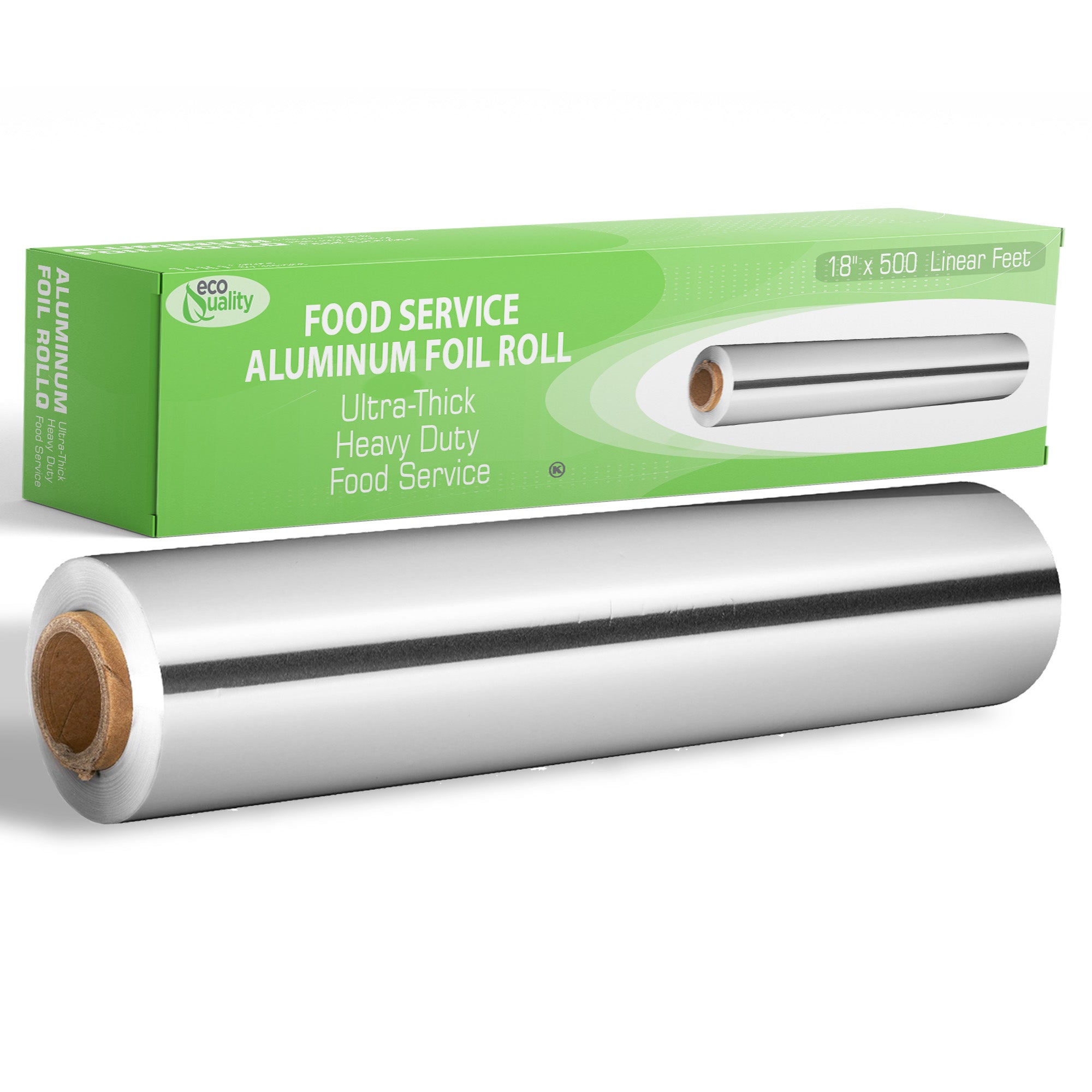 Heavy Duty Food Service Aluminum Foil Roll 18x500' with Cutter Box –  EcoQuality Store