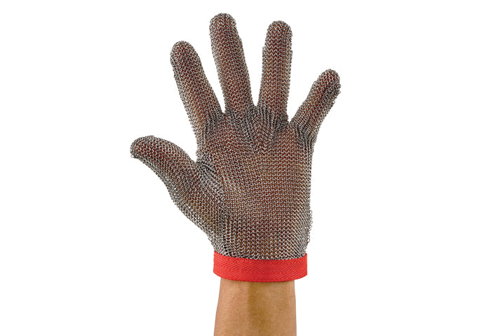 Stainless Steel Protective Mesh Glove Reversible 500 PCs (Large/Medium/Small - Blue/Red/White)