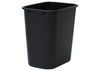 28 Quart Black Plastic Rectangular Trash Can - Trash Can for Offices, Home, Restaurant