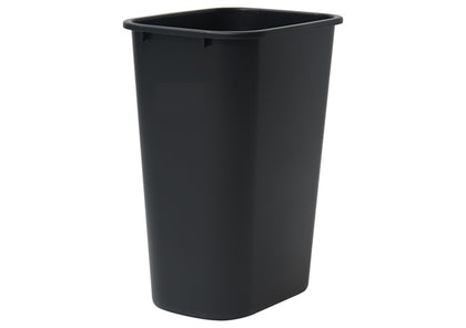41 qt Rectangle Waste Basket - Plastic, Black for Offices, Home, Restaurants