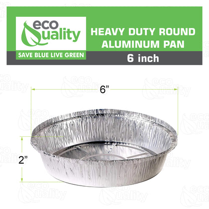 9 Round Aluminum Foil Take-Out Pans, Disposable Food Tin