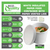 26oz Disposable White Paper Soup Containers Ice-Cream Paper Cup With Vented Lids