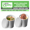 32oz Disposable White Paper Soup Containers Ice-Cream Paper Cup With Vented Lids
