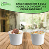 Disposable White Paper Soup Containers  Ice Cream Yogurt Cups