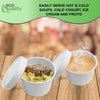 12oz Disposable White Paper Soup Containers Ice-Cream Paper Cup With Vented Lids