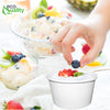 8oz Disposable White Paper Soup Containers  Ice Cream Yogurt Cups