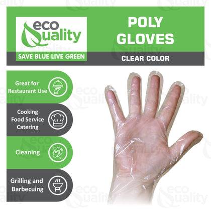 Food Grade Gloves  Sanitary  Restaurant supplies  Polyethylene Disposable Gloves  Poly Gloves  One size fits all  Gloves  Foodservice Gloves  Food Service  Food prep  Disposable gloves  COVID-19  Clear  BPA Free
