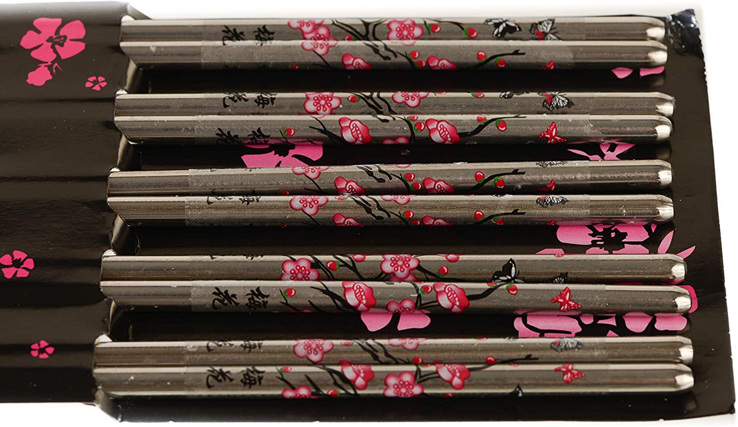 Premium Reusable Stainless Steel Chopsticks Great for Dinner, Kitchen, Ramen, Dishwasher Safe 8.8