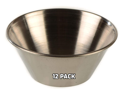 Stainless Steel Sauce Cups 1.5 oz Round Condiment Containers, Food Safe/Commercial Grade Safe/Portion Dipping Cups, Sauce Cups, Ramekins