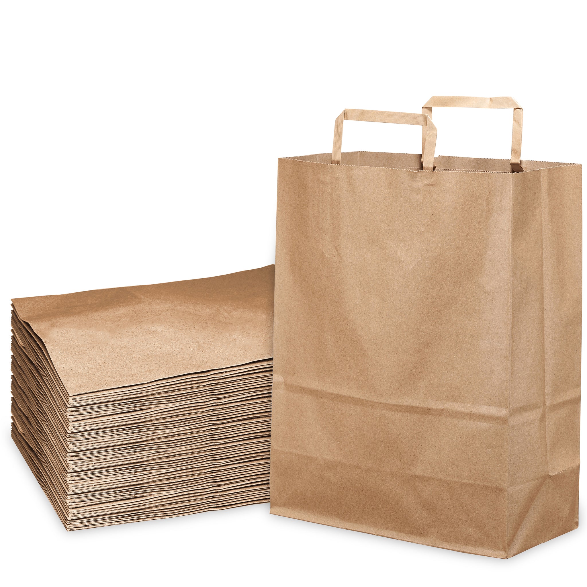 Kraft Paper Gift Bags with Paper Handles Brown Shopping Bags, Retail, Reusable, Party, Grocery Bags, Eco Friendly, Recyclable