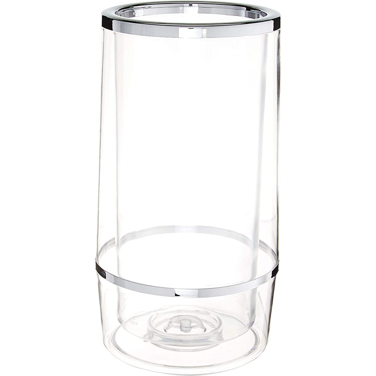 double wall clear acrylic rust and shatter resistant cooler for wine and champagne keep 750ml standard bottles cooled condensation free and safe for longer times