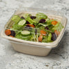 24oz Eco Friendly Disposable Square Bowls Compostable Container with Dome Lids